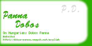 panna dobos business card